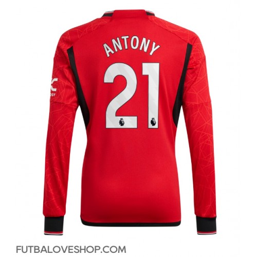 Dres Manchester United Antony #21 Domáci 2023-24 Dlhy Rukáv